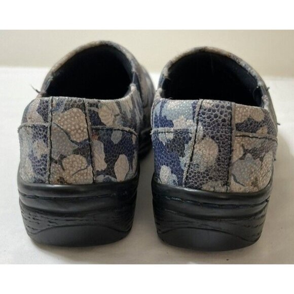 Klogs Blue Floral Leather Slip On Shoes Size 6 Comfortable - Picture 5 of 6